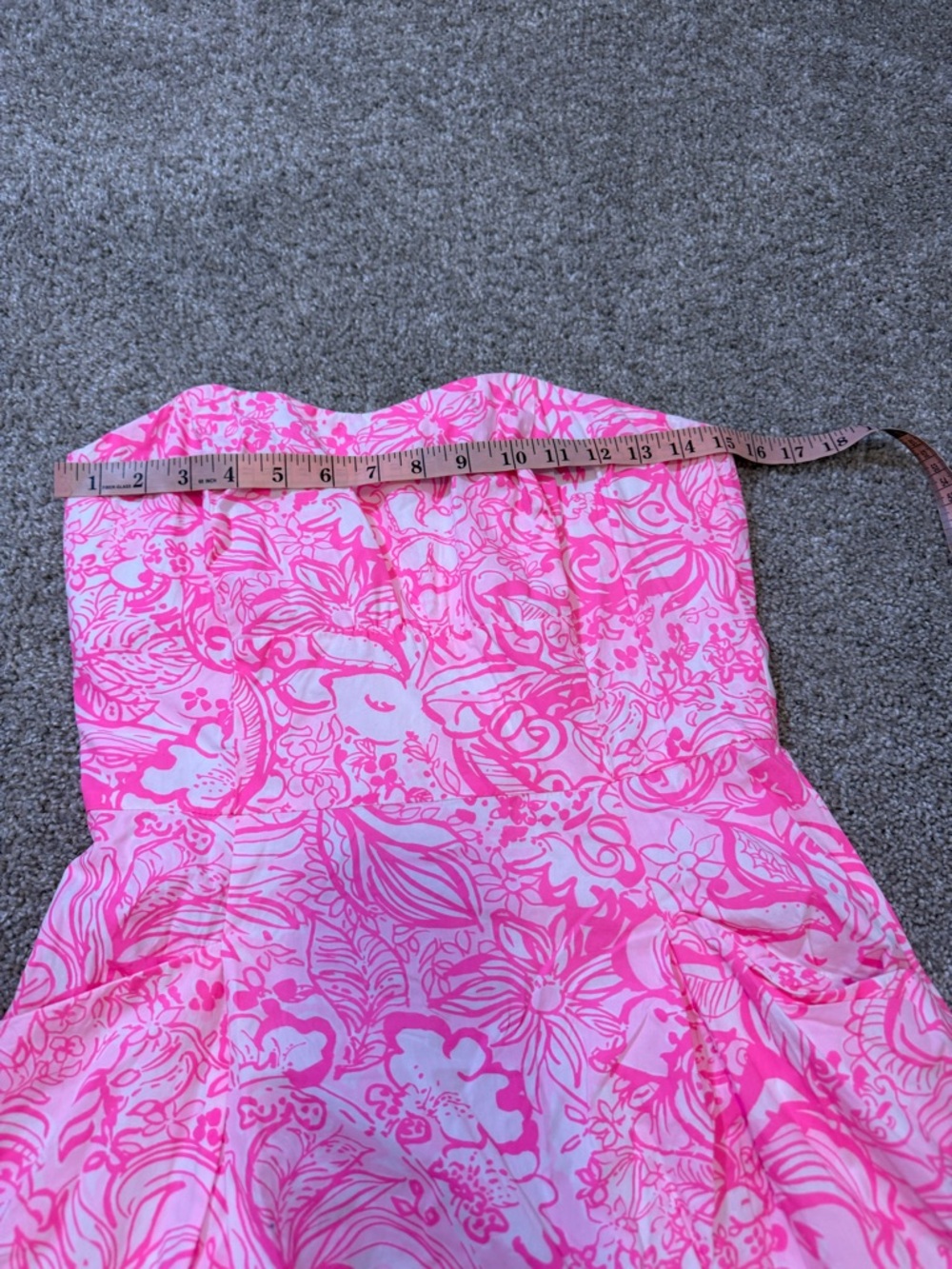 Lilly Pulitzer Pink Floral Strapless Sundress - Picture 7 of 10